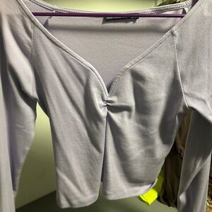 A&F cropped long sleeve tshirt. Never worn